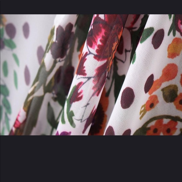 Floral print chiffon kimono - Picture 4 of 5
